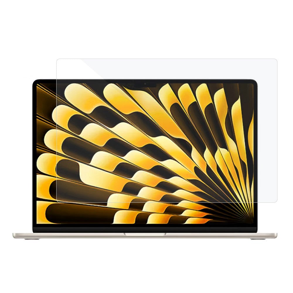 MacBook Air 15" M5/M4/M3/M2 (2026-2023) Skærmbeskyttelse - Hærdet Glas 0.3mm - Gennemsigtig
