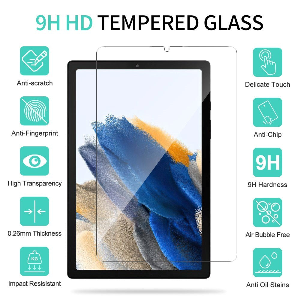 Samsung Galaxy Tab A9 Hærdet Glas Rounded Edge - Skærmbeskyttelse - Gennemsigtig