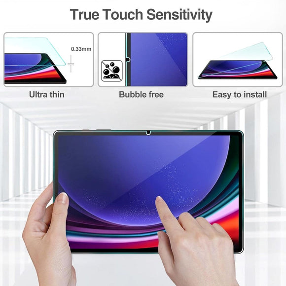 Samsung Galaxy Tab S9 FE+ (Plus) Hærdet Glas - Skærmbeskyttelse - Gennemsigtig