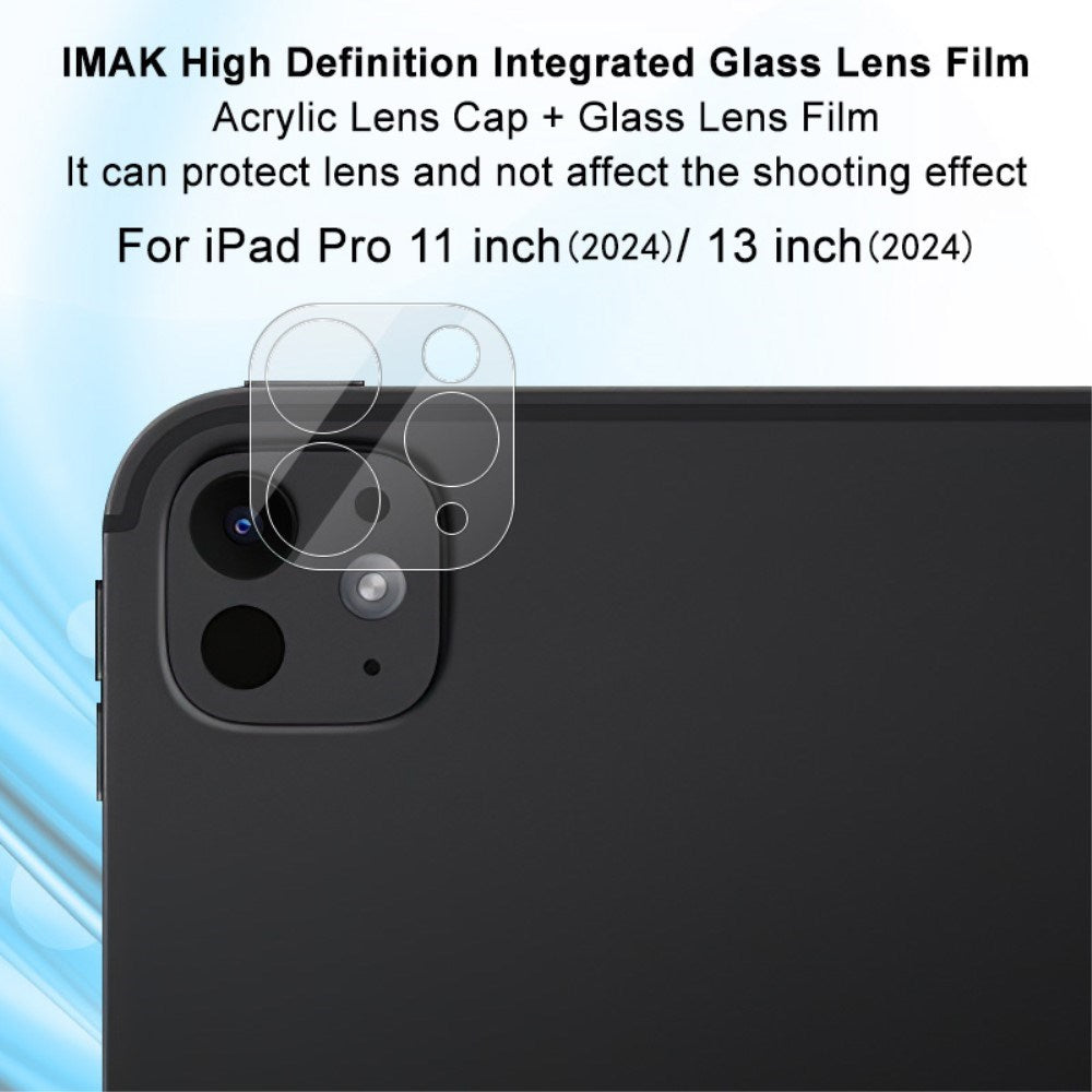 iPad Pro 11" (2025 / 2024) / Pro 13" (2025 / 2024) IMAK Beskyttelsesglas til Kameralinse - Gennemsigtig