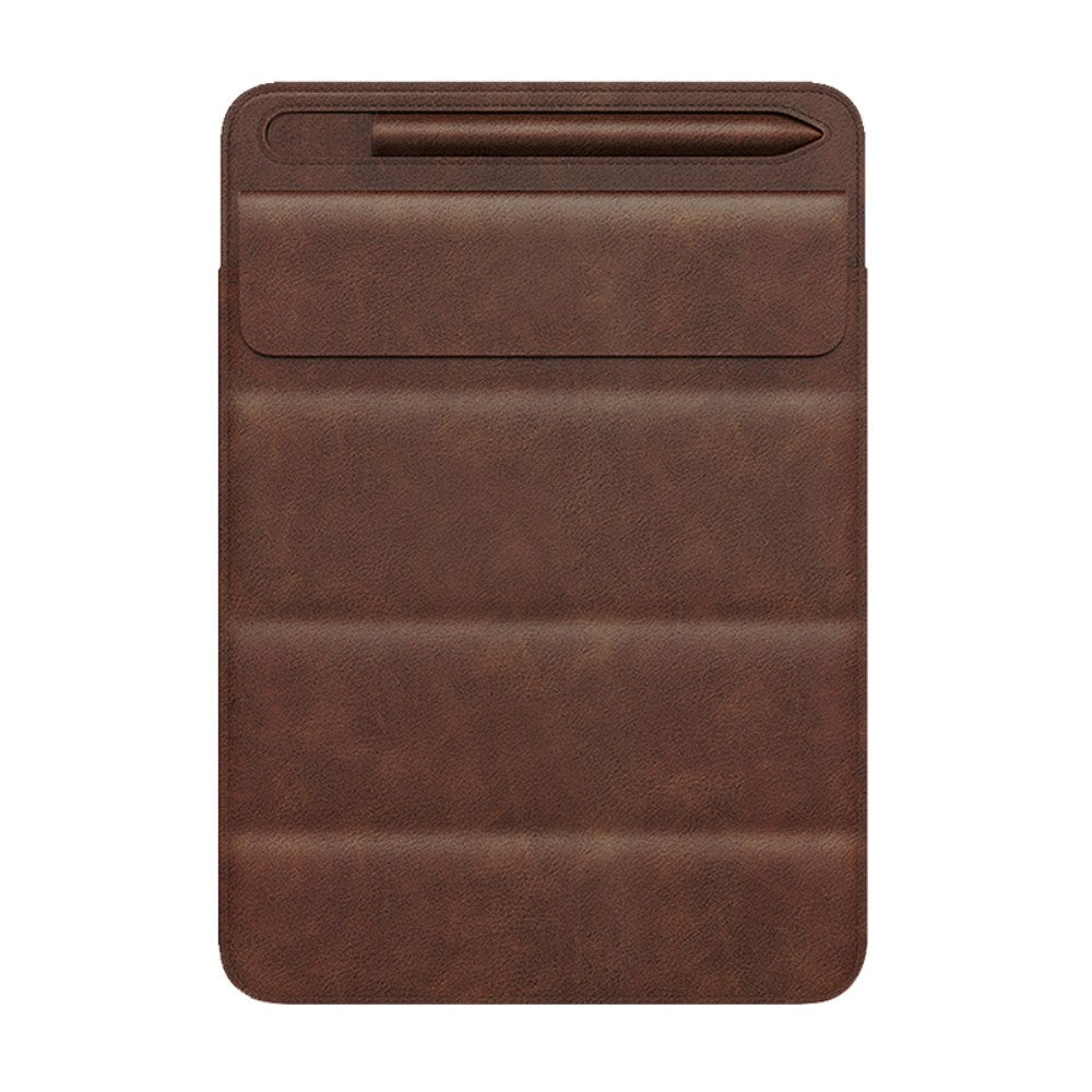 iPad 9.7 / 10.2 / 10.5 / 11" (19cm x 26cm x 7mm) PU Læder Shockproof Tablet Sleeve - Mørkebrun