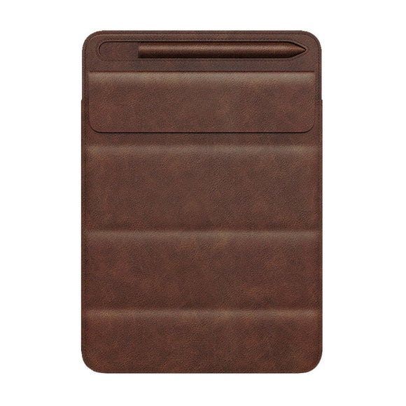 iPad 9.7 / 10.2 / 10.5 / 11" (19cm x 26cm x 7mm) PU Læder Shockproof Tablet Sleeve - Mørkebrun