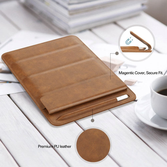 iPad 9.7 / 10.2 / 10.5 / 11" (19cm x 26cm x 7mm) PU Læder Shockproof Tablet Sleeve - Sort