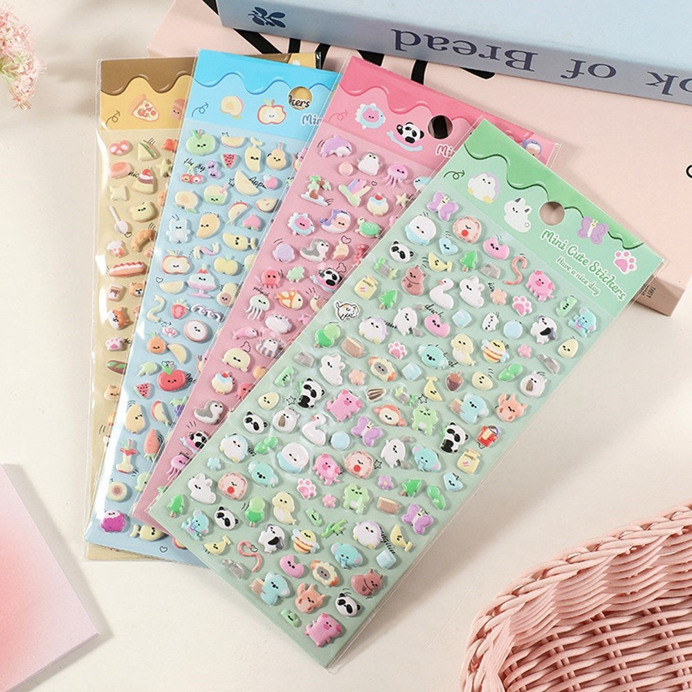 Mini 3D Bubble Foam Stickers - Blandet Mad