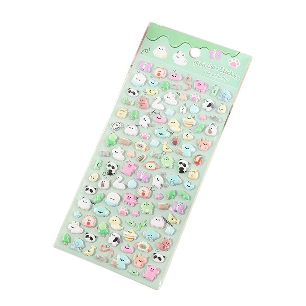 Mini 3D Bubble Foam Stickers - Blandet Dyr