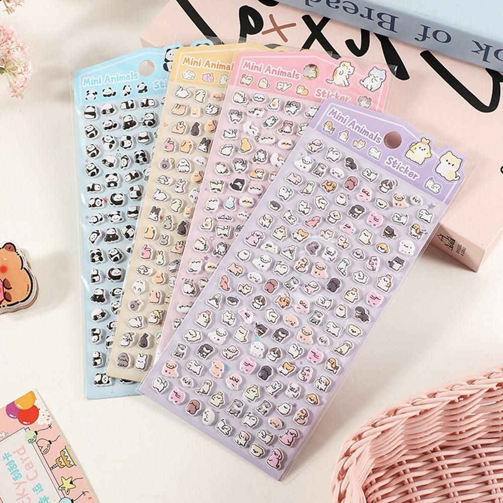 Mini 3D Bubble Foam Stickers - Blandet Dyr