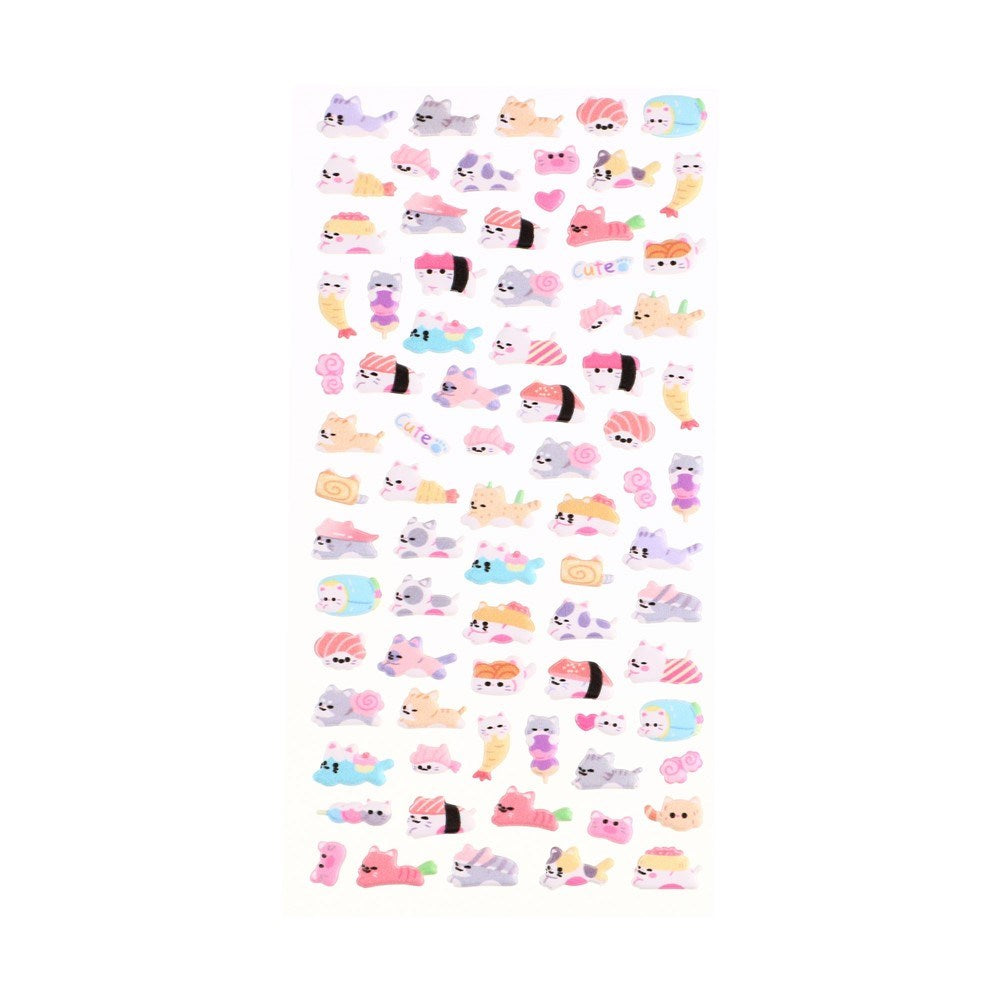 Mini 3D Bubble Foam Stickers til MacBook / Tablet - Kaniner & Sushi