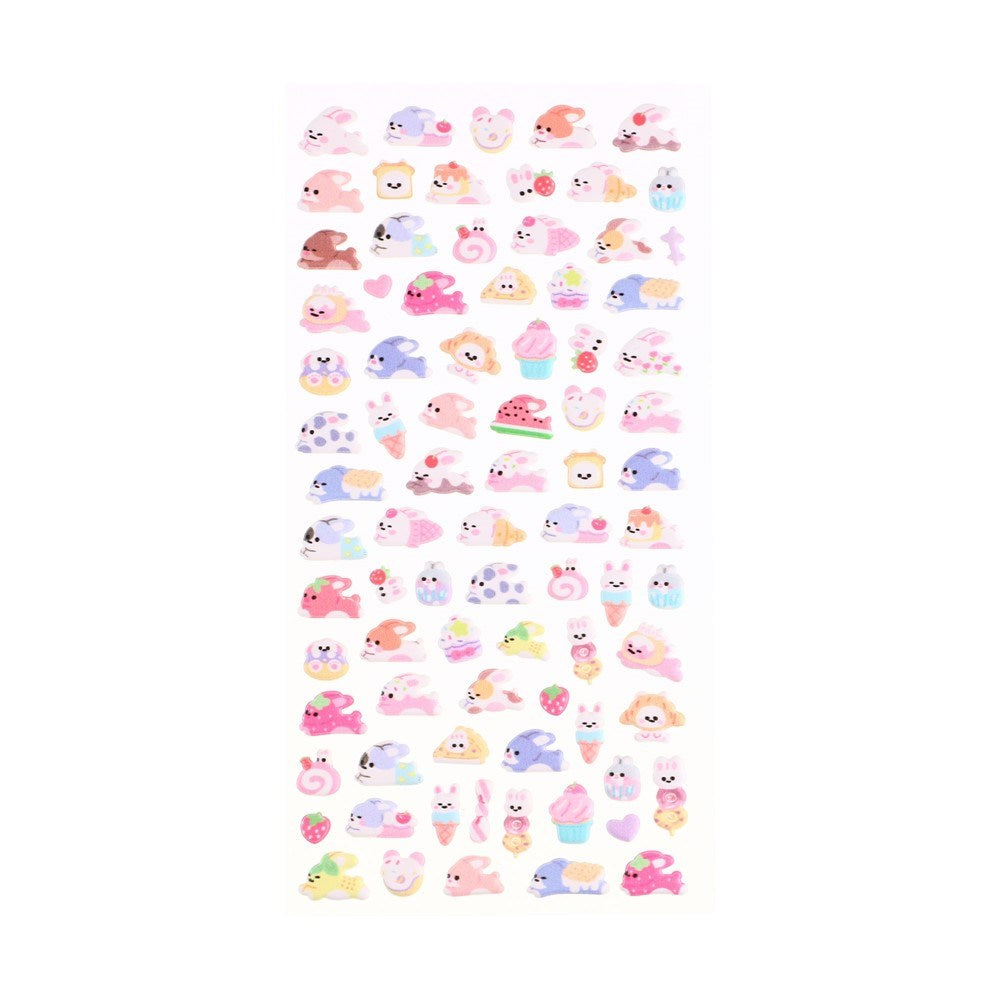 Mini 3D Bubble Foam Stickers til MacBook / Tablet - Kaniner & Mad