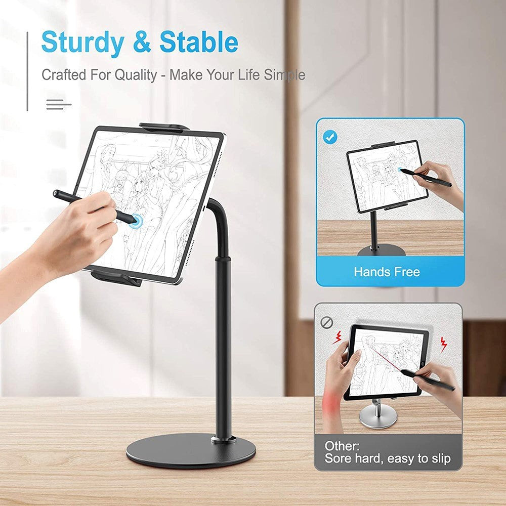 Tabletholder Til Bord m. 360° Rotation - Sort