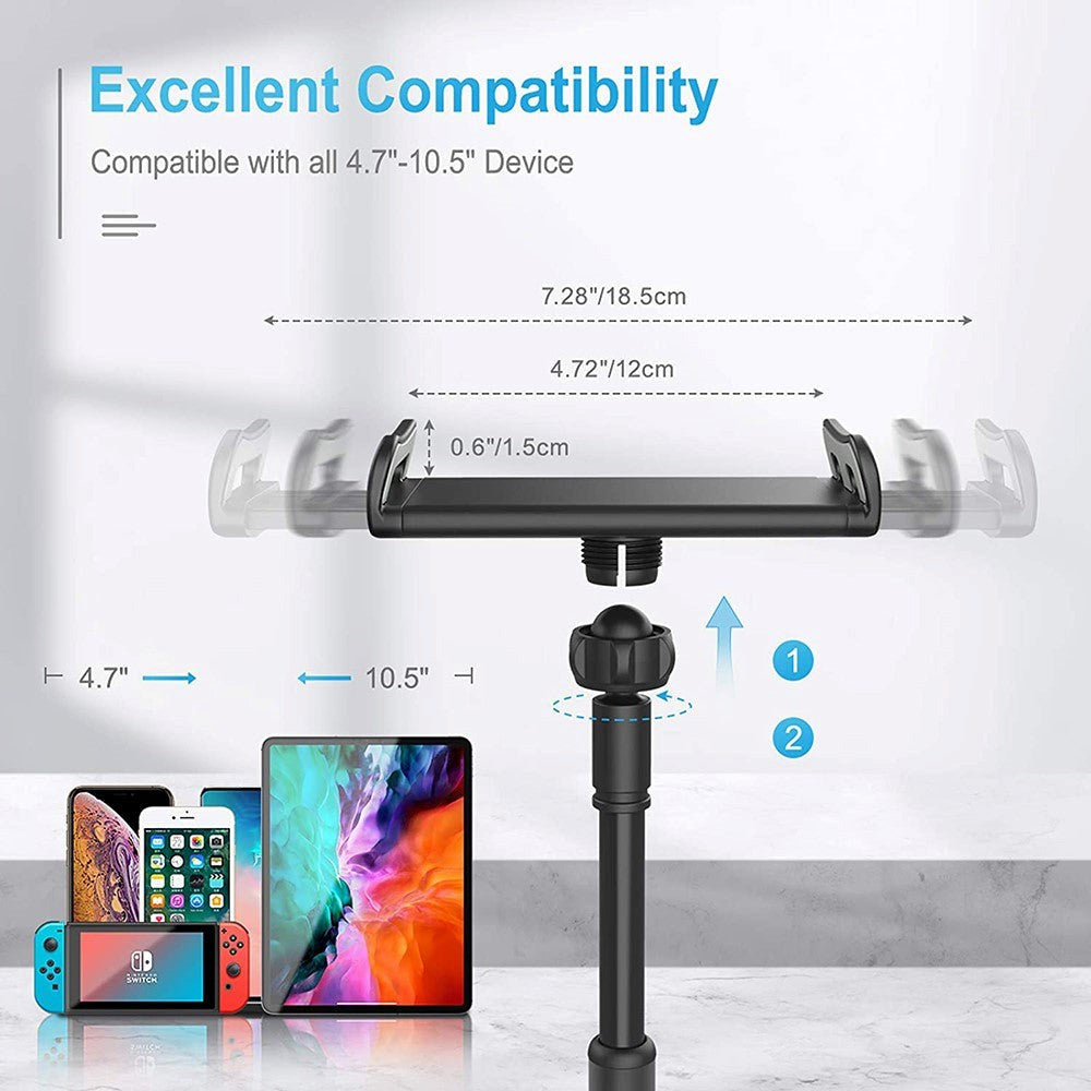 Tabletholder Til Bord m. 360° Rotation - Sort