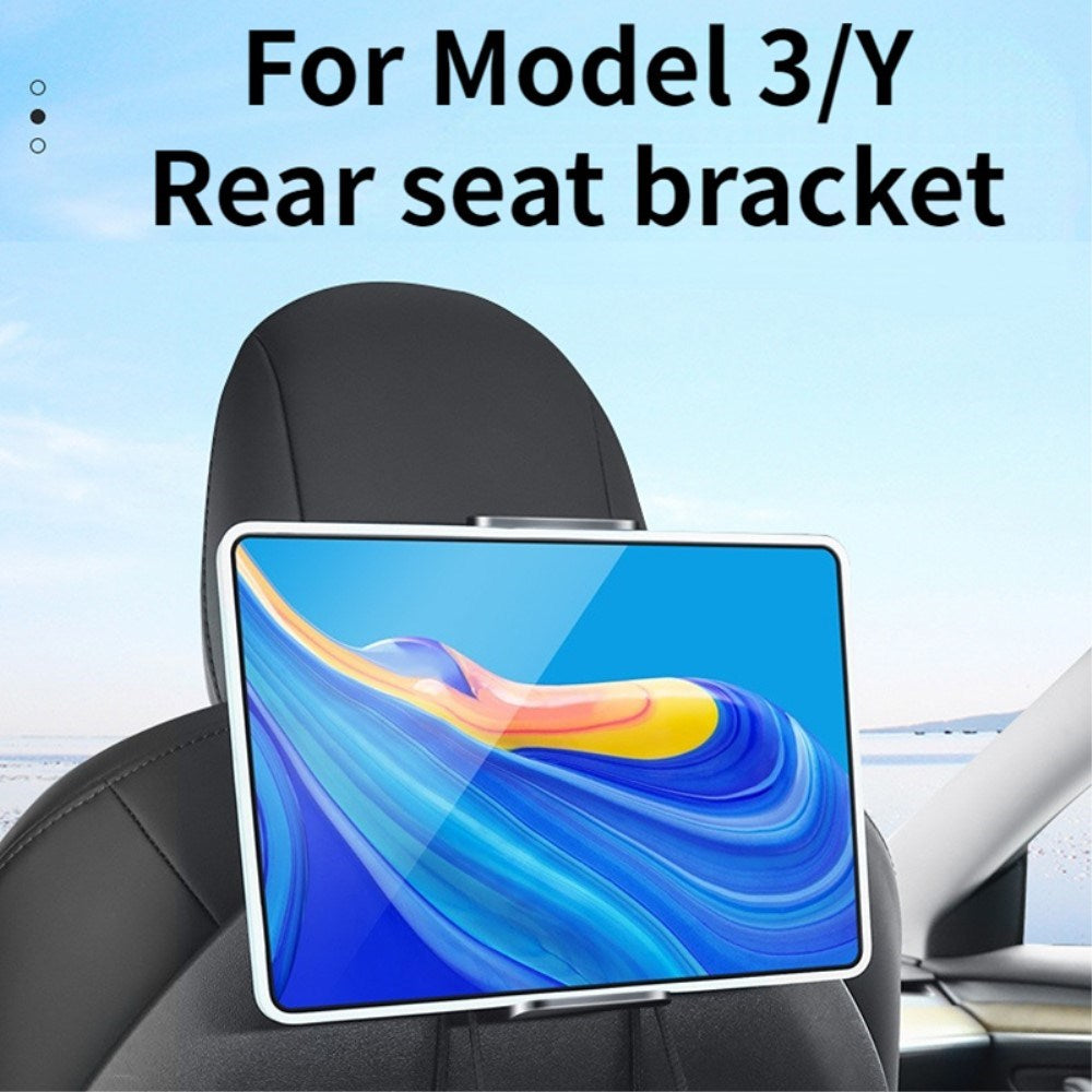 Tesla Model 3 (2017-22) / Model Y (2021-22) - Mobil / Tablet holder til Bagsædet - Sort