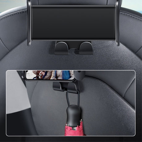Tesla Model 3 (2017-22) / Model Y (2021-22) - Mobil / Tablet holder til Bagsædet - Sort