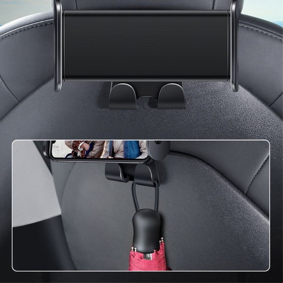 Tesla Model 3 (2017-22) / Model Y (2021-22) - Mobil / Tablet holder til Bagsædet - Sort