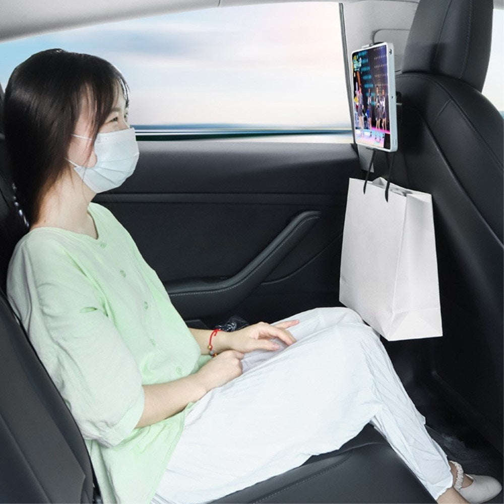 Tesla Model 3 (2017-22) / Model Y (2021-22) - Mobil / Tablet holder til Bagsædet - Sort