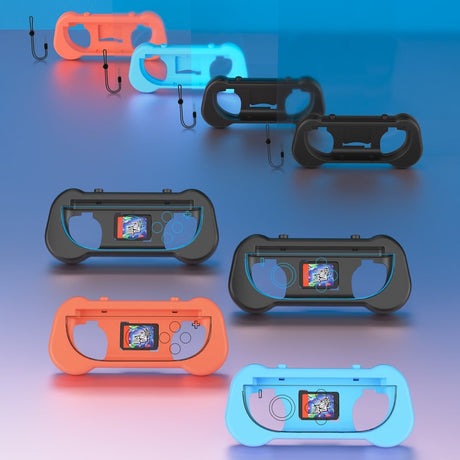 Ergonomisk Holder til Nintendo Switch 2 Controller - 2 stk - Blå / Orange