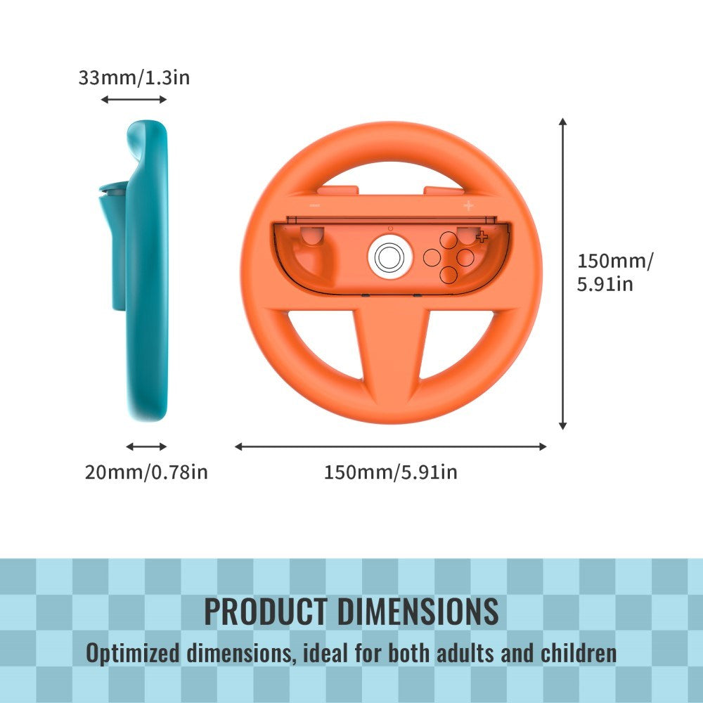 Racerrat til Nintendo Switch 2 Controller - 2 stk - Blå / Orange