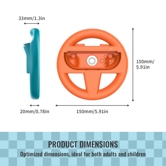 Racerrat til Nintendo Switch 2 Controller - 2 stk - Blå / Orange