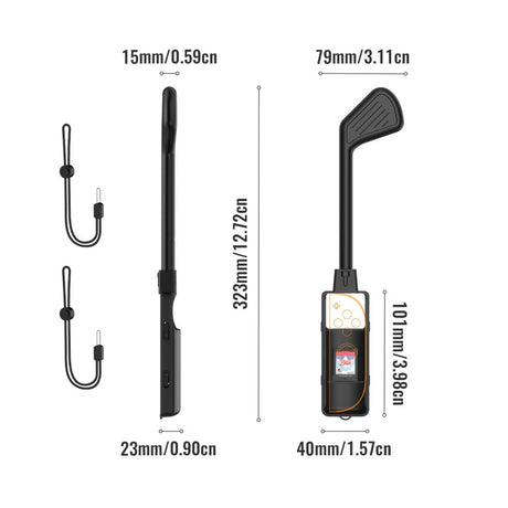 Golfkølle til Nintendo Switch 2 Controller - 2 stk - Sort