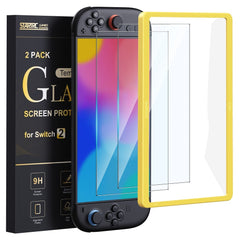 Nintendo Switch 2 Skærmbeskyttelsesglas m. Monteringsramme - 2 stk. - Gennemsigtig