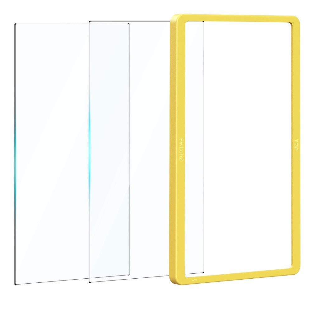Nintendo Switch 2 Skærmbeskyttelsesglas m. Monteringsramme - 2 stk. - Gennemsigtig