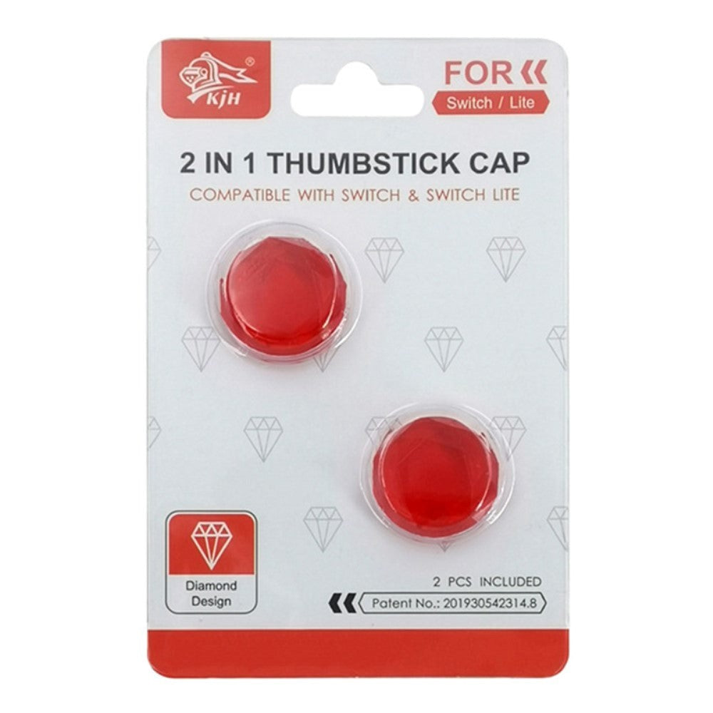 Nintendo Switch / Switch Lite Akryl Joystick Thumb Stick Grip Cap - Rød