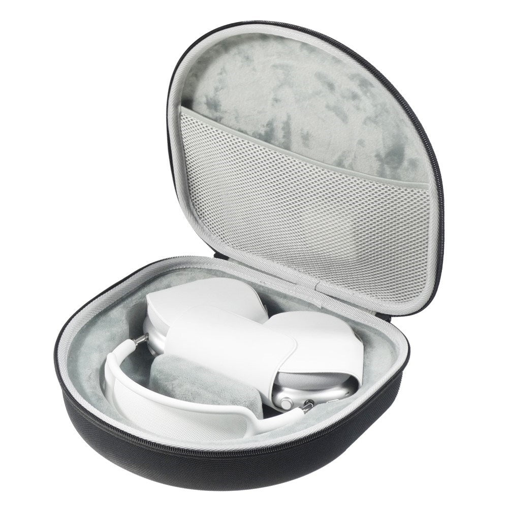 Apple AirPods Max / Max 2 Stof Rejseetui m. Foring - Sort