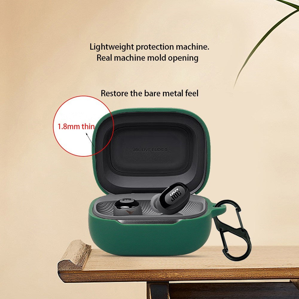 JBL Live Buds 3 Silikonecover m. Klip & Udskæring til Display - Sort