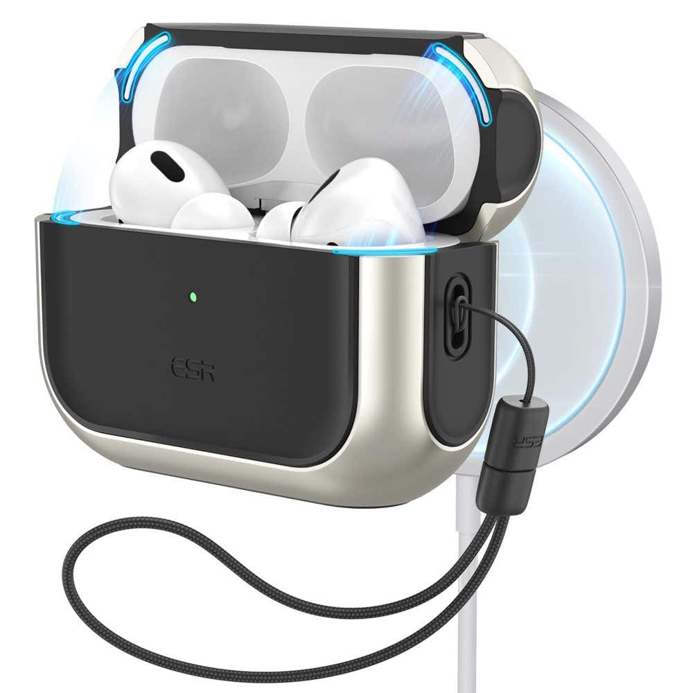 ESR AirPods Pro (1 & 2. gen.) Orbit Hybrid Magnetic  Cover - MagSafe Kompatibel - Titanium