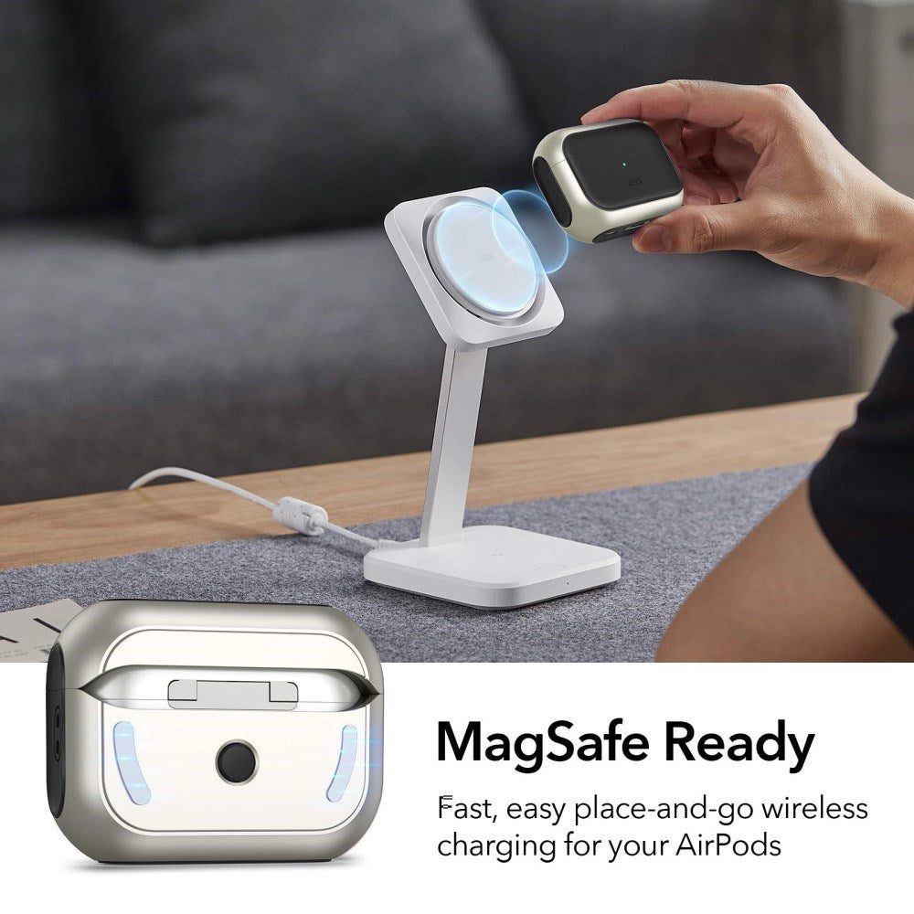ESR AirPods Pro (1 & 2. gen.) Orbit Hybrid Magnetic  Cover - MagSafe Kompatibel - Titanium