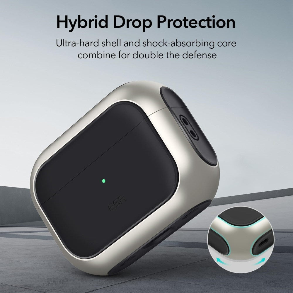 ESR AirPods Pro (1 & 2. gen.) Orbit Hybrid Magnetic  Cover - MagSafe Kompatibel - Titanium