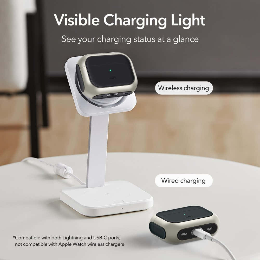 ESR AirPods Pro (1 & 2. gen.) Orbit Hybrid Magnetic  Cover - MagSafe Kompatibel - Titanium