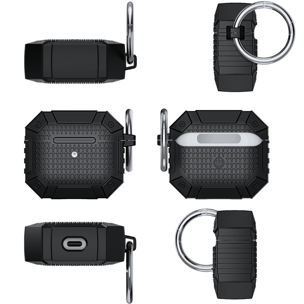 Airpods 4 Stødsikkert Militær Sikkerheds Cover - Grøn