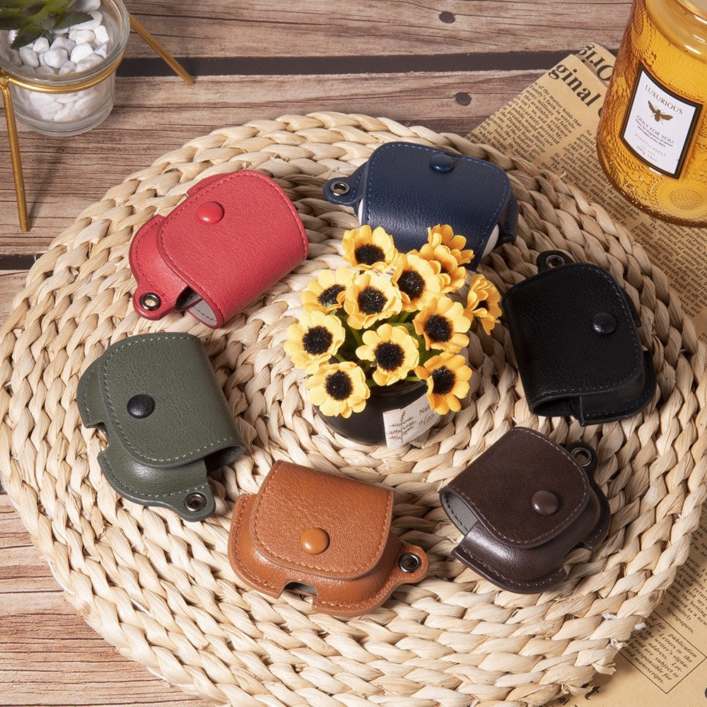 Apple AirPods (3. Gen.) Kunstlæder Cover m. Knaplukning - Mørkebrun