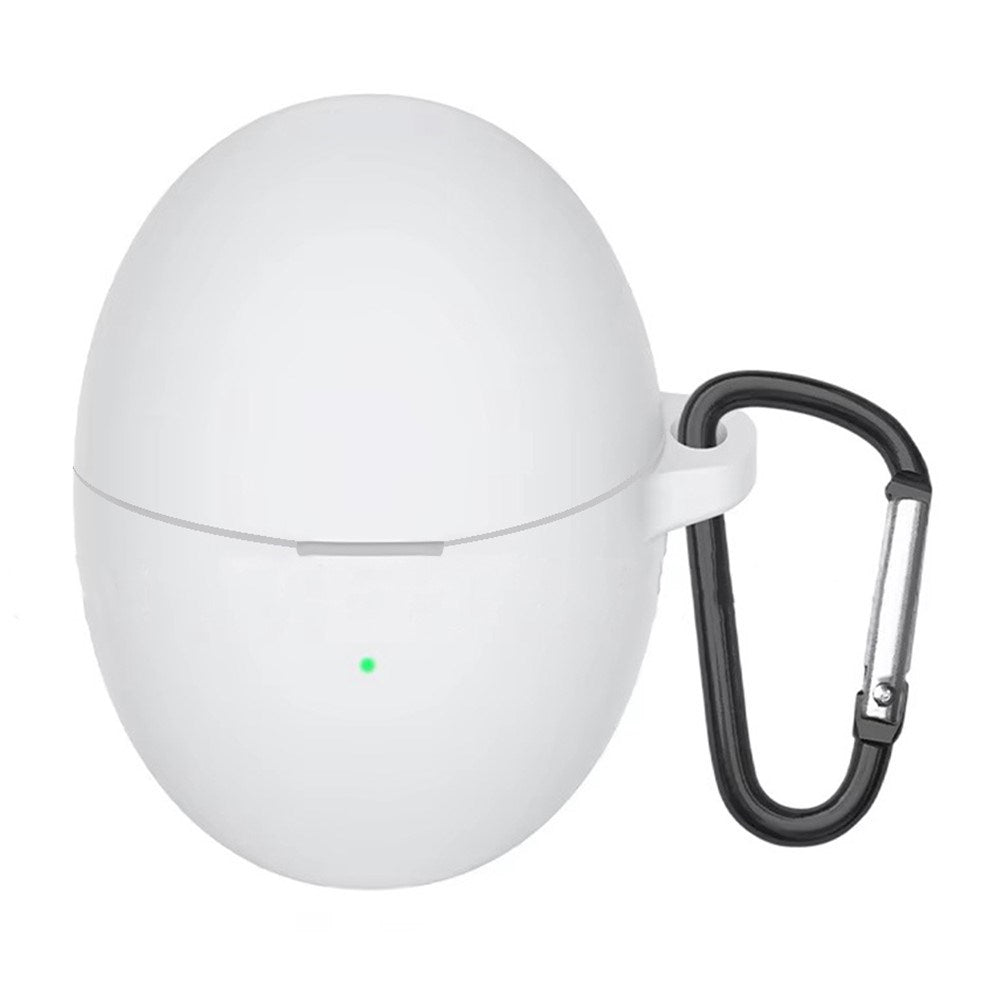 Huawei FreeBuds 6 Silikone Cover m. Karabinhage - Hvid