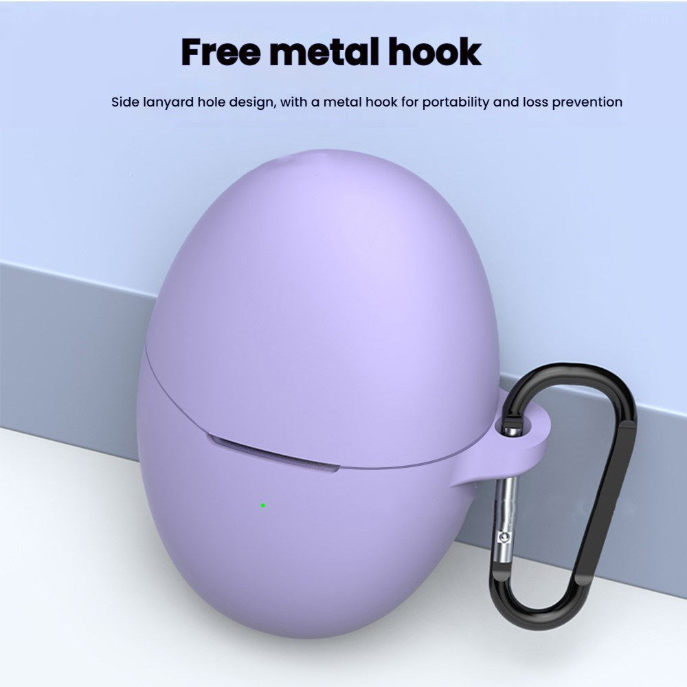 Huawei FreeBuds 6 Silikone Cover m. Karabinhage - Grå