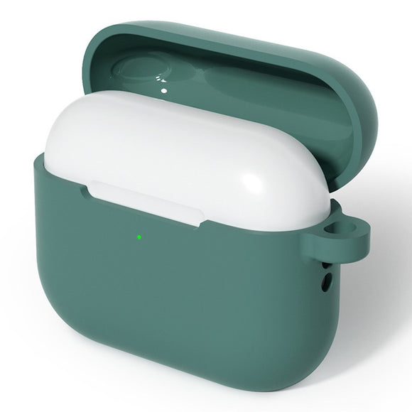 Apple AirPods Pro (3. gen.) Silikone Cover m. Karabinhage - Mørkegrøn