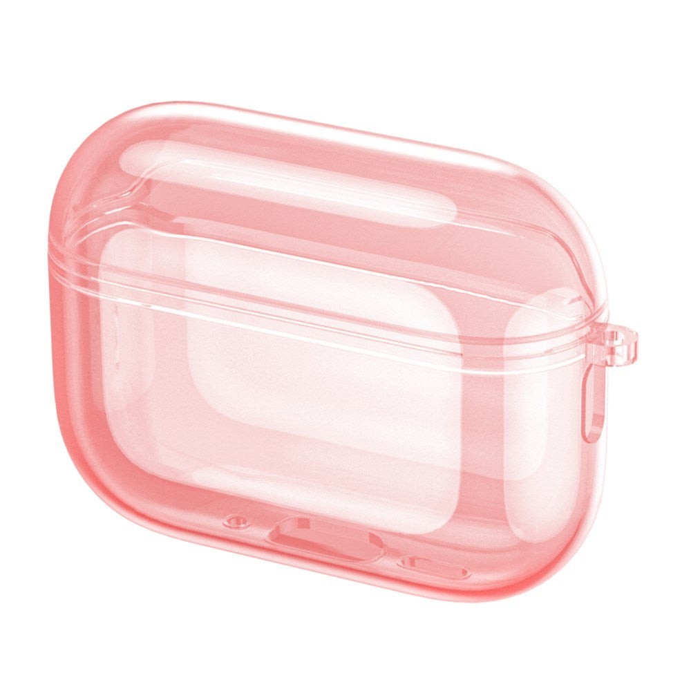 Apple AirPods Pro (3. gen.) Transparent Fleksibelt Plast Cover - Gennemsigtig / Rød