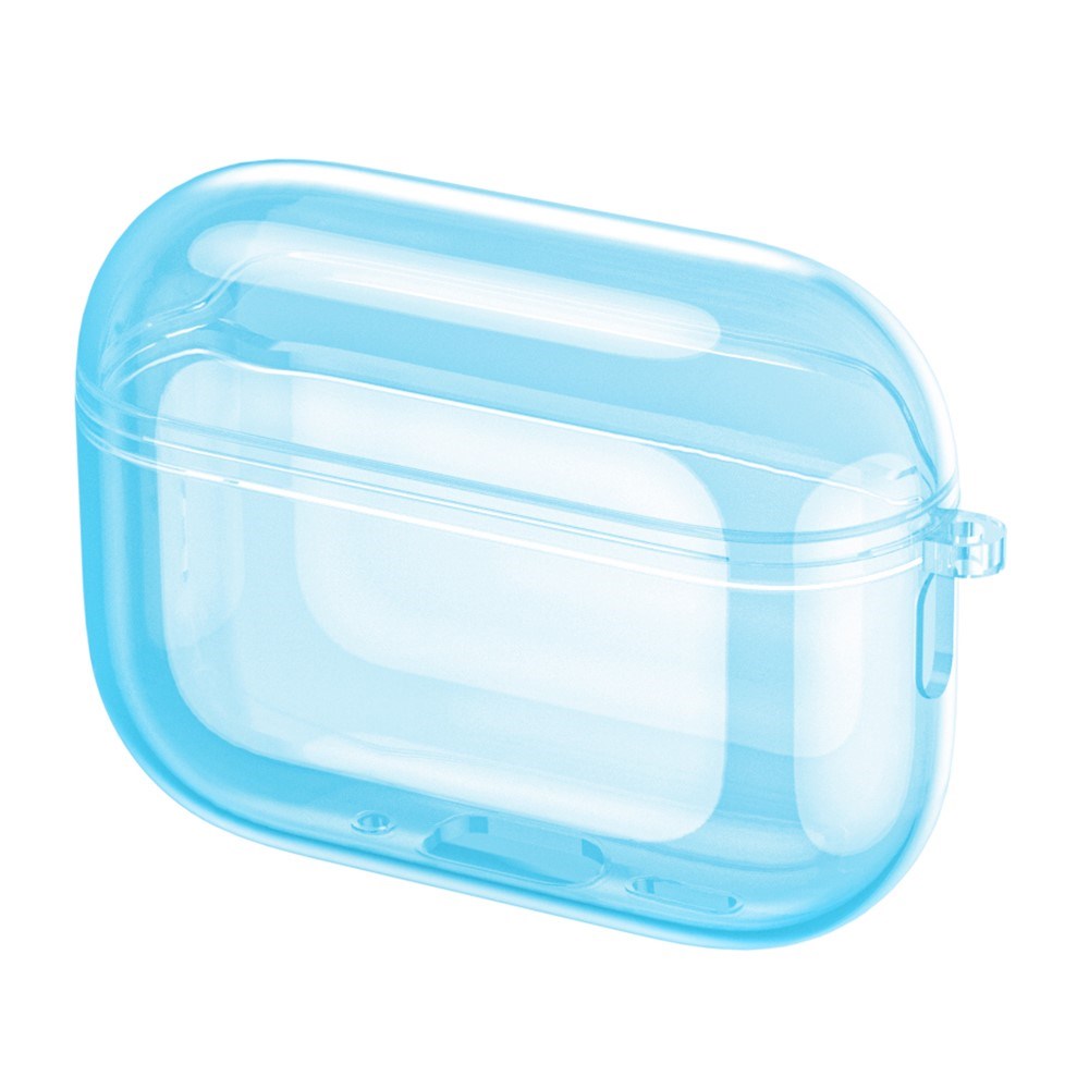 Apple AirPods Pro (3. gen.) Transparent Fleksibelt Plast Cover - Gennemsigtig / Blå