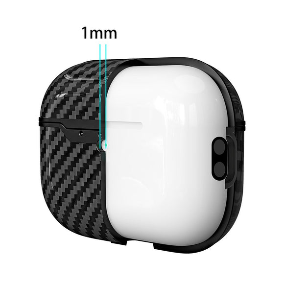 Apple AirPods Pro (3. gen.) Carbon Plast Cover - Rød