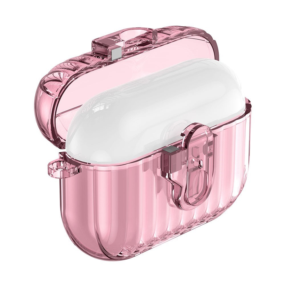 Apple AirPods Pro (3. gen.) Hybrid Plast Cover - Gennemsigtig / Lyserød