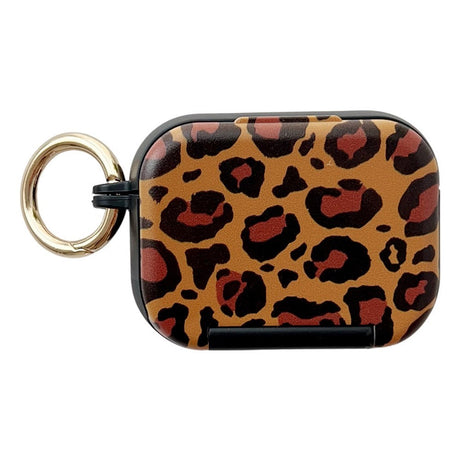 Apple AirPods Pro (3. gen.) Mønstret Plast Cover m. Spejl - Leopard / Sort