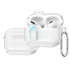 Apple AirPods Pro (3. gen.) Hybrid Plastik Cover m. Karabinhage - Gennemsigtig