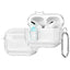 Apple AirPods Pro (3. gen.) Hybrid Plastik Cover m. Karabinhage - Gennemsigtig Glitter
