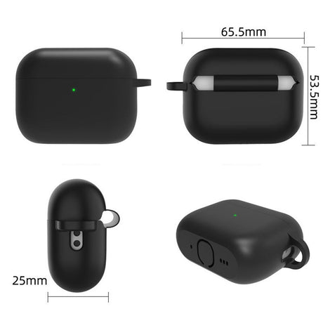 Apple AirPods Pro (3. gen.) Silikone Cover m. Karabinhage & Rengøringspen - Midnight Blue
