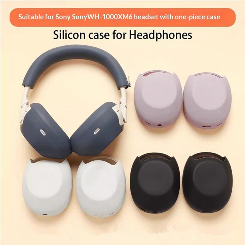 Silikone Cover til Sony WH-1000XM6 Høretelefoner - Sort