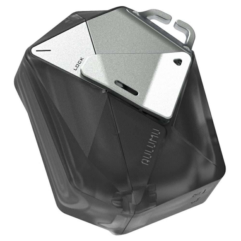 Apple AirPods Pro (3. Gen.) AULUMU Geometrisk Plast Cover m. Strop - Sort