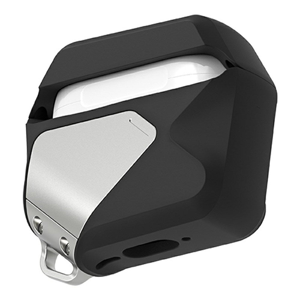 Apple AirPods (4. Gen.) AULUMU Geometrisk Plast Cover m. Strop - Sort