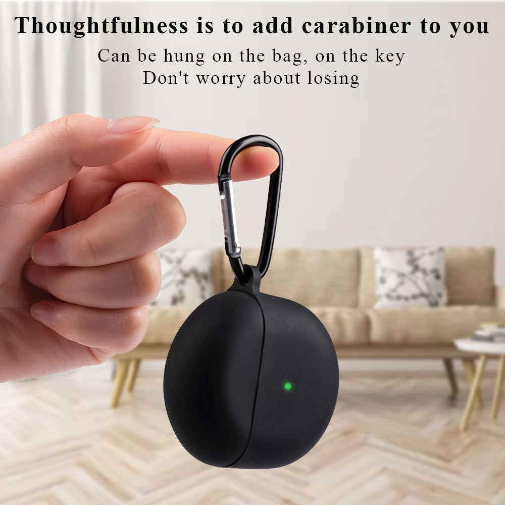 OnePlus Buds Silikone Cover m. Karabinhage - Rød