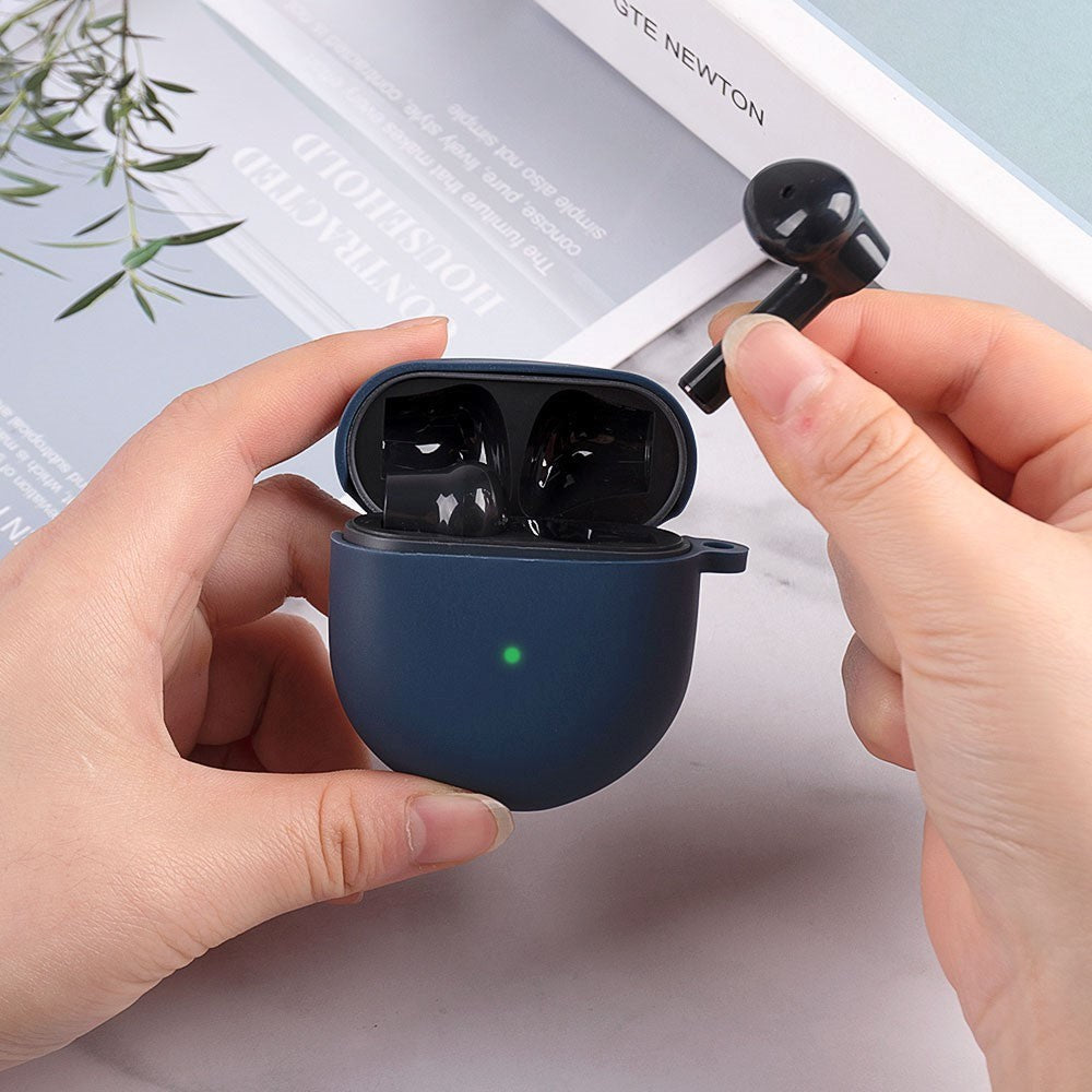 OnePlus Buds Silikone Cover m. Karabinhage - Blå