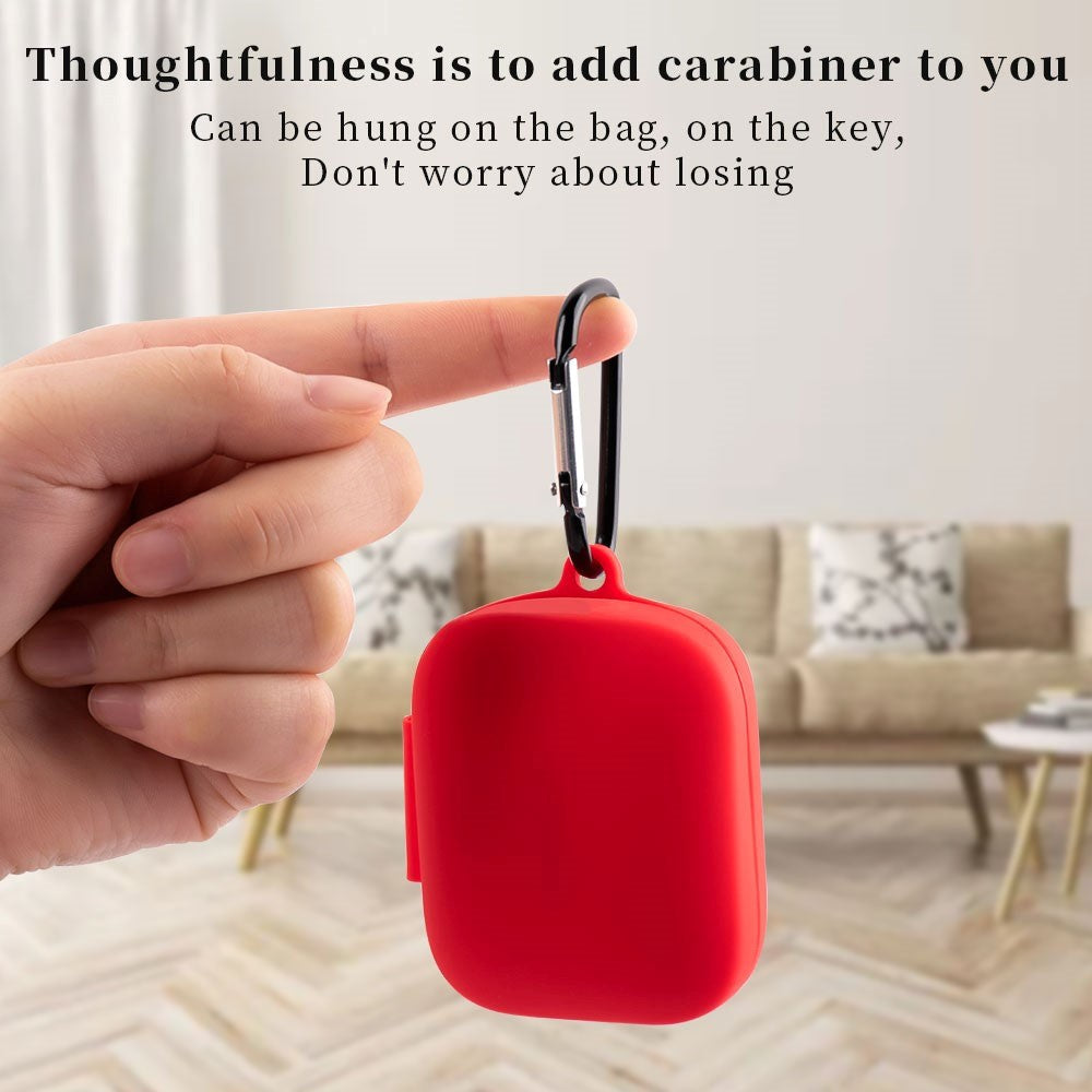 OnePlus Buds Pro Silikone Cover m. Karabinhage - Hvid